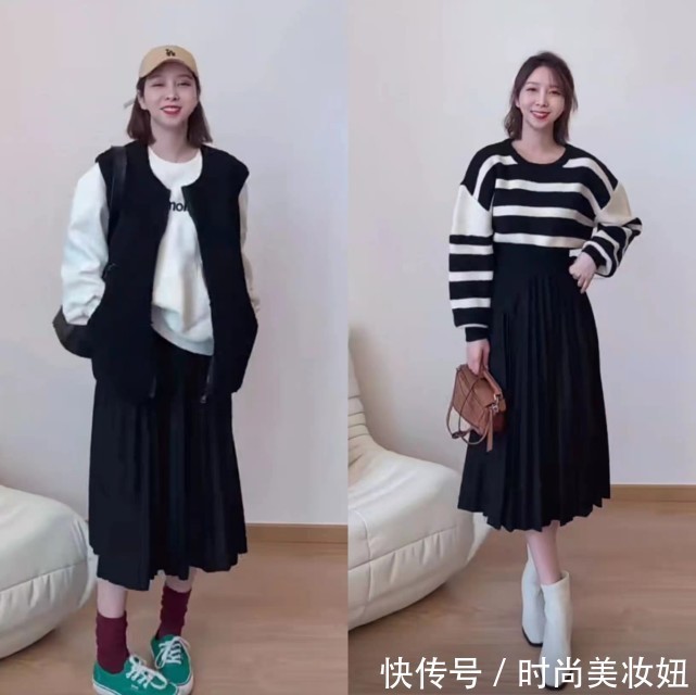 半身裙|论“一衣多穿”,就服这位素人博主,半身裙实用显瘦又显气质