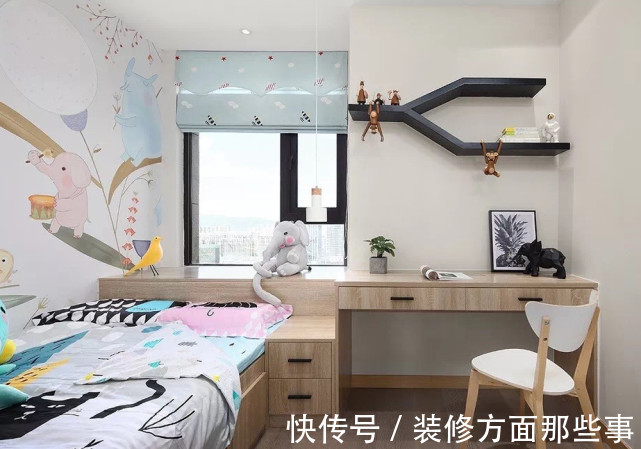 灰暗|120平现代风三居室,灰色和米黄色让灰暗的空间一下子亮起来