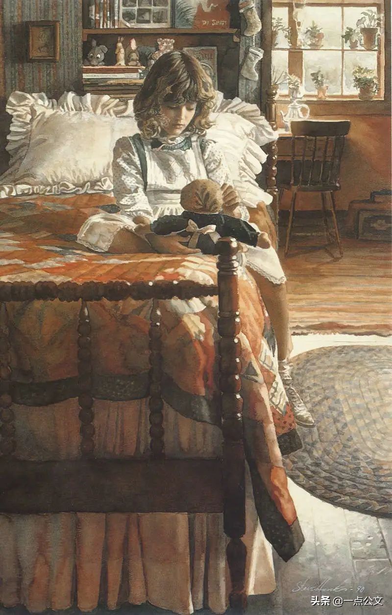 水彩&这位女画家因为一组水彩少女,醉倒多少男人