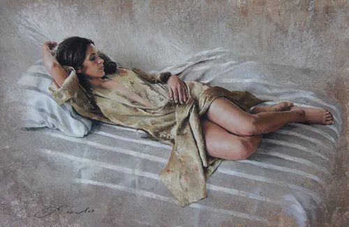 美术学院|她是大师,她的色粉画作美得令人浮想联翩!