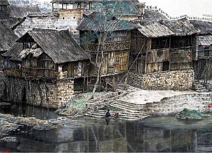 贺天健&吕吉人笔下的水韵江南,美在意境!
