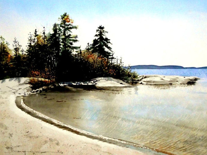 水彩画@加拿大水彩画画家道格拉斯·亨特的唯美风景作品