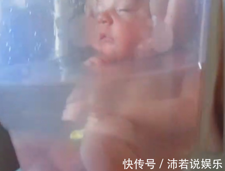 妈妈|给新生儿洗澡，她还以为在妈妈肚子里，简直不要太可爱！