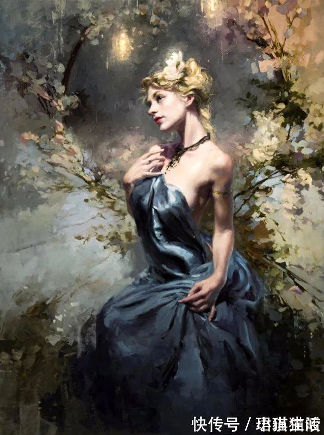 油画#艺术家杰里米·曼恩的油画,颜色既生动又大气!