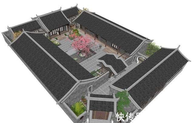 游廊！他花了69万，在村里建造了一座四合院，完工后，邻居都羡慕了