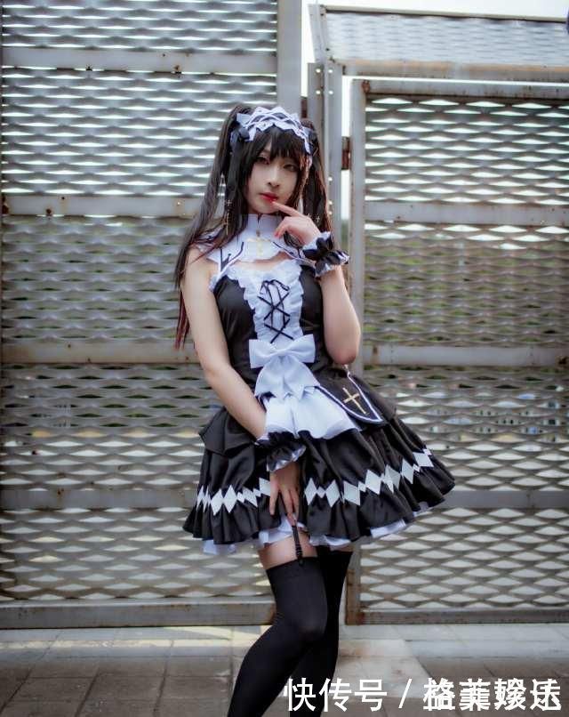 黑丝|时崎狂三的cosplay，配“黑丝”女仆装的狂三只让人想把她抱回家