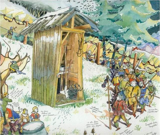 水彩&颇有想象力的插画:童话故事般的建筑水彩