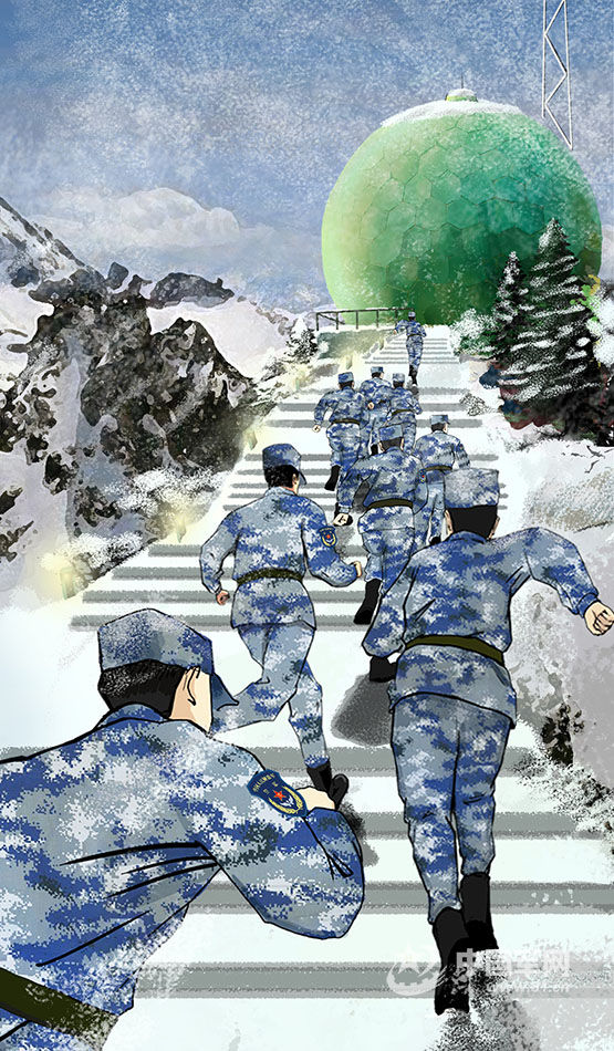 蔡雪桐|漫画丨一起向未来 兵哥哥在战位为冬奥健儿加油