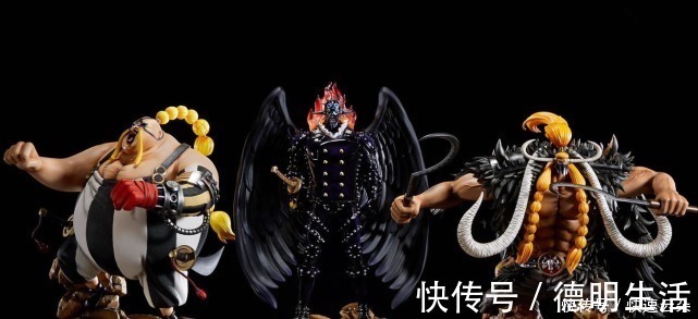 |海贼王三灾联合手办,奎因动作搞笑,杰克的象牙纹路抢镜