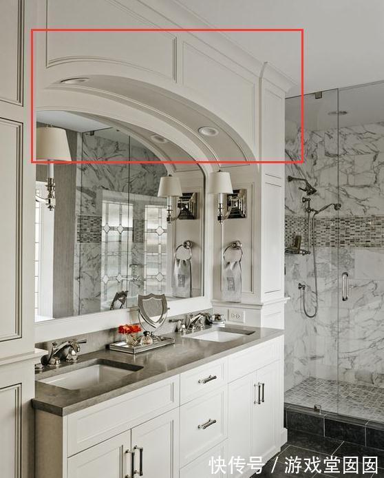 卫生间|洗漱台上方还可以这样打柜?做个弧形顶,懂行的一看就说好!