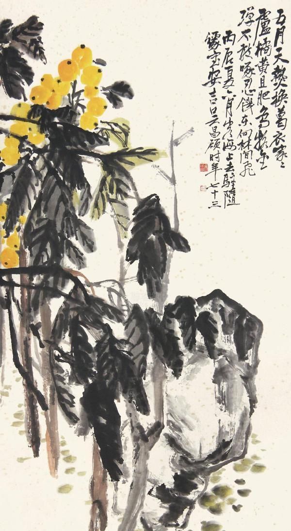 吴昌硕|春天里最期待吴昌硕家的枇杷一个个果大肉肥,让人看了都眼馋