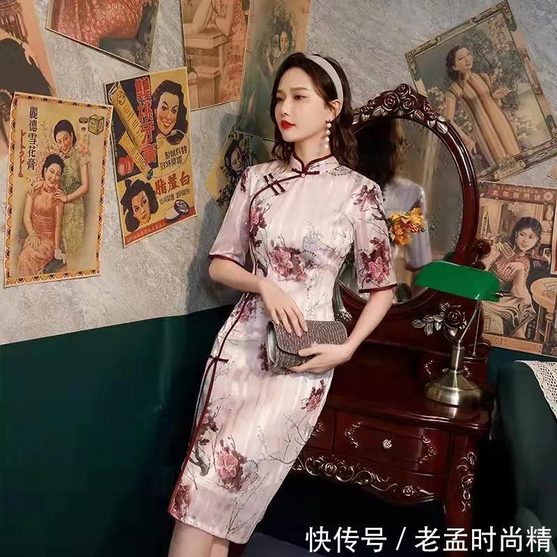 旗袍裙 比包臀裙还火的旗袍裙,时髦简约又不失复古,提升气质又赚回头率