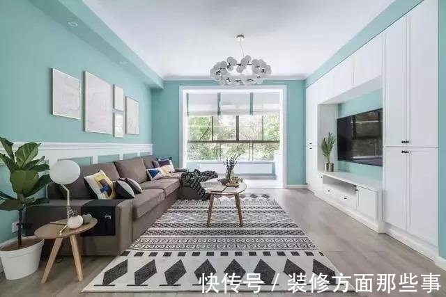 客厅|115平地中海三居室,蓝白分明,更显清爽