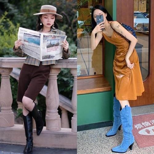 面料 入秋以后,靴子要“长”不要“短”,选对长度就不怕尴尬!