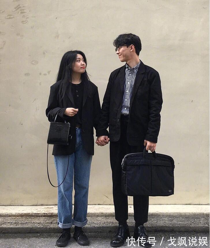 深色调 初秋情侣怎么穿,9套同色系搭配打造完美情侣装,日常又很简单