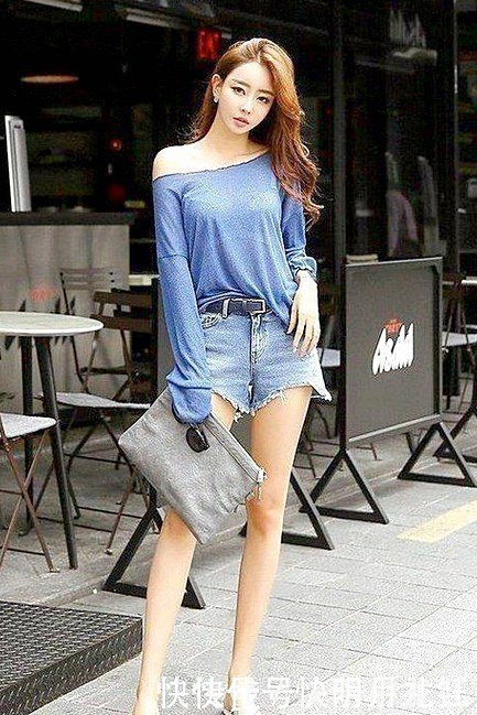精神小妹爱毛边短裤,简简单单,就很好看