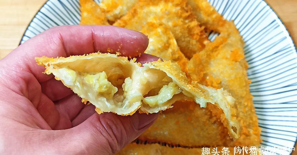 几张馄饨皮2根香蕉,做一盘“香蕉派”,成本也就几元钱,特划算