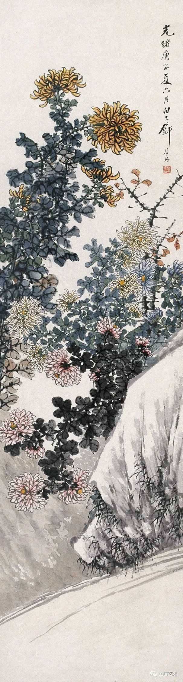 秋菊@跛道人笔下的秋菊,明媚绚丽