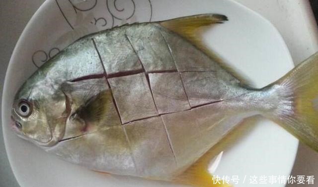 媳妇做清蒸鲳鱼，不放食盐和料酒，原汁原味，鱼肉鲜嫩不腥也不柴