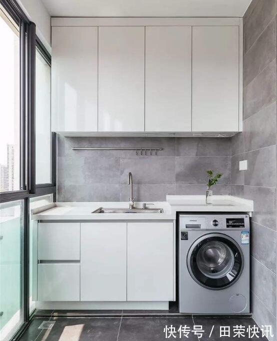 洗衣机|家里只有一个阳台怎么装给你5种精美设计，秒变全屋颜值担当