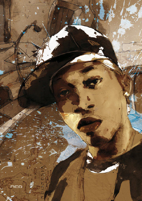 插画师!法国插画师卡昂作品形式自由色彩和线条的结合给人深刻的视觉感受