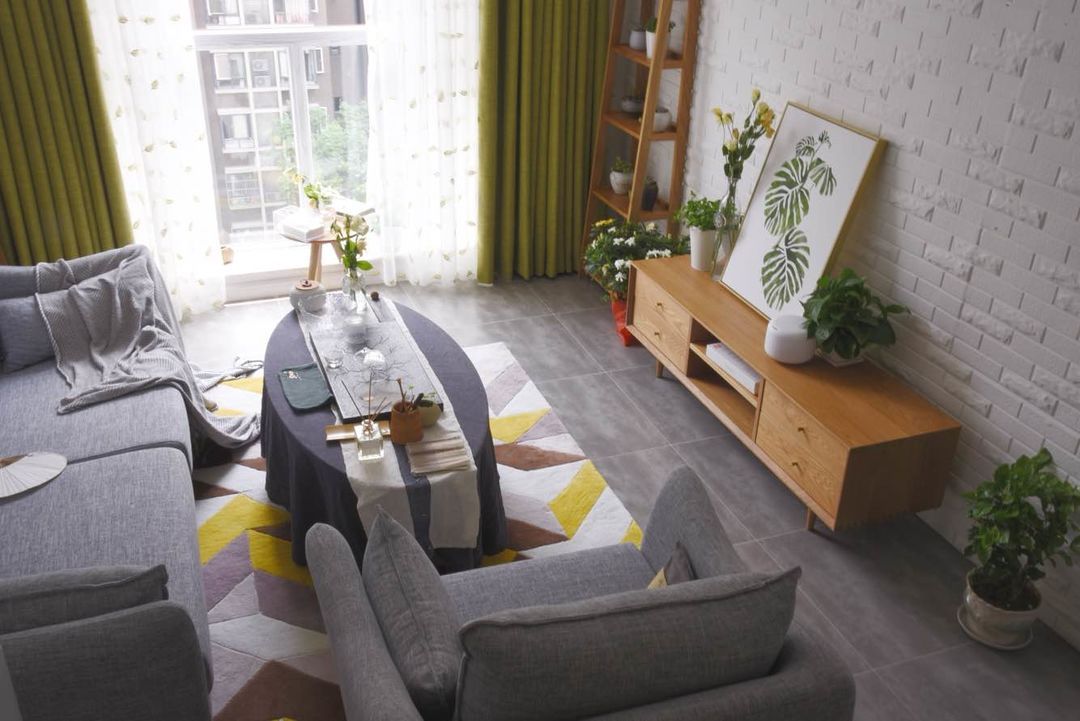 餐厨|邻居的北欧风两居,客餐厨一体化布局真敞亮,卧室还带书房,厉害