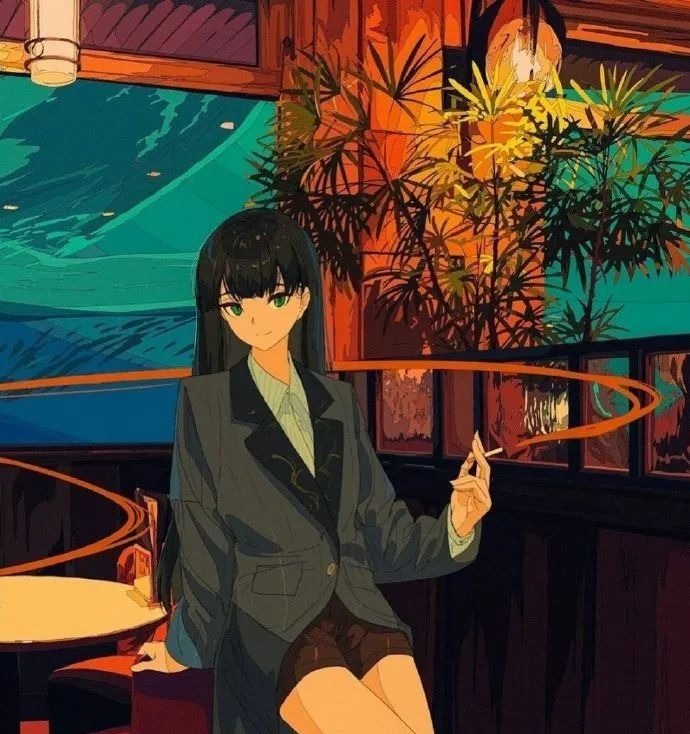 插画|画风和色调都十分独特的少女插画