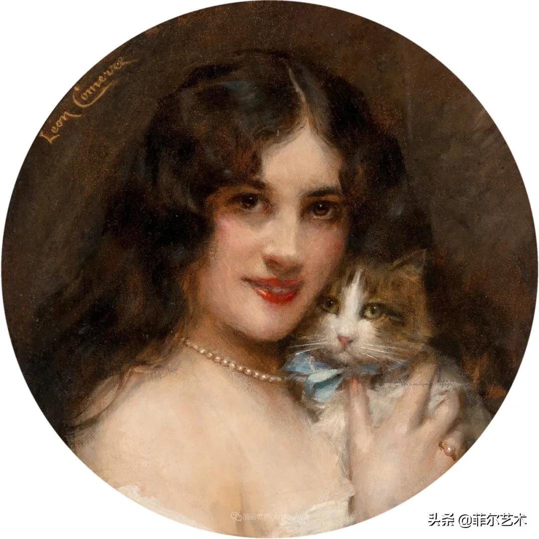 肖像@法国学院派著名画家科默尔,笔下的美丽女性犹如天使下凡