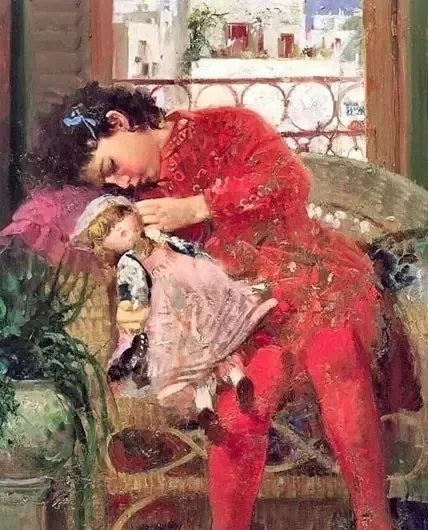 人物#皮诺德埃尼的油画人物，色彩斑斓，动静结合，光彩照人