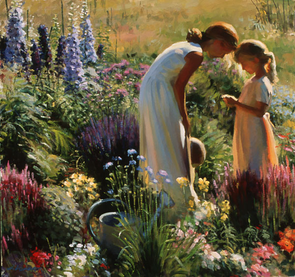 美国@美国画家Jeffrey T. Larson:田园诗般的生活人物油画