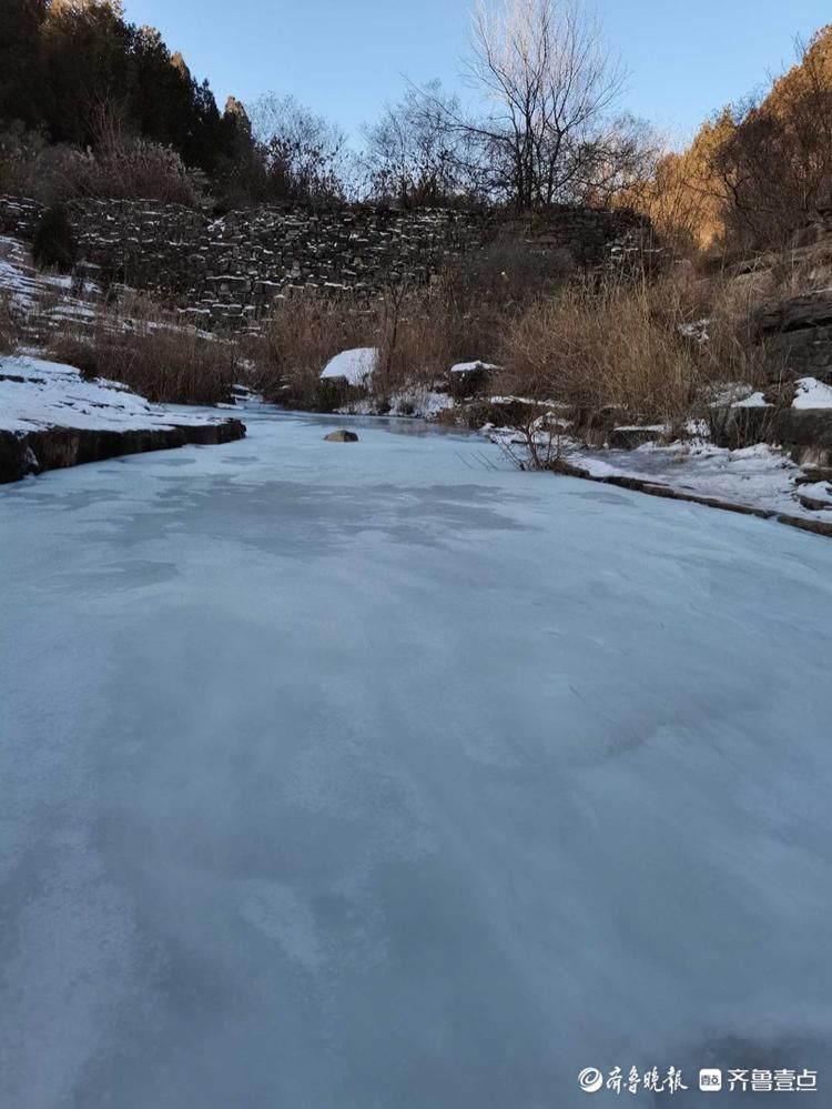 情报站｜踏雪走冰好去处，济南长尾巴沟寒流过后山野雪景格外洁净