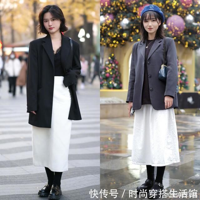 百搭 小黑裤收起来吧,今年流行的是“裙子+打底裤”,时髦又显高