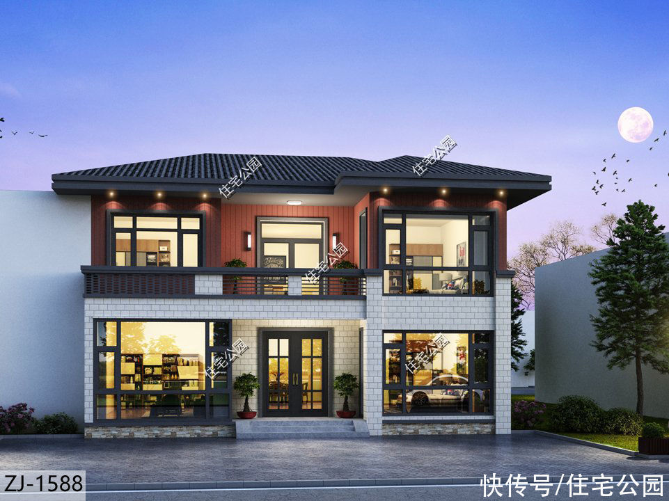 占地尺寸|2020年排名前十的10套二层户型图,尤其是第六套,谁看了都满意
