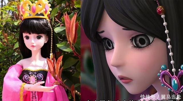六个现实版的叶罗丽娃娃，亮彩长发飘飘，摘下面具的毒夕绯真美！