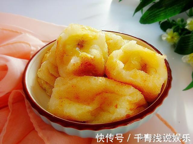 香蕉块|糯米香蕉卷，10分钟上桌，软糯糯甜丝丝，连吃也不腻