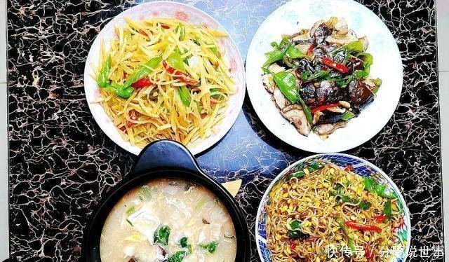 面团|看看我花1小时做的晚餐,成本10元钱,做了4道菜,全家吃得肚子圆