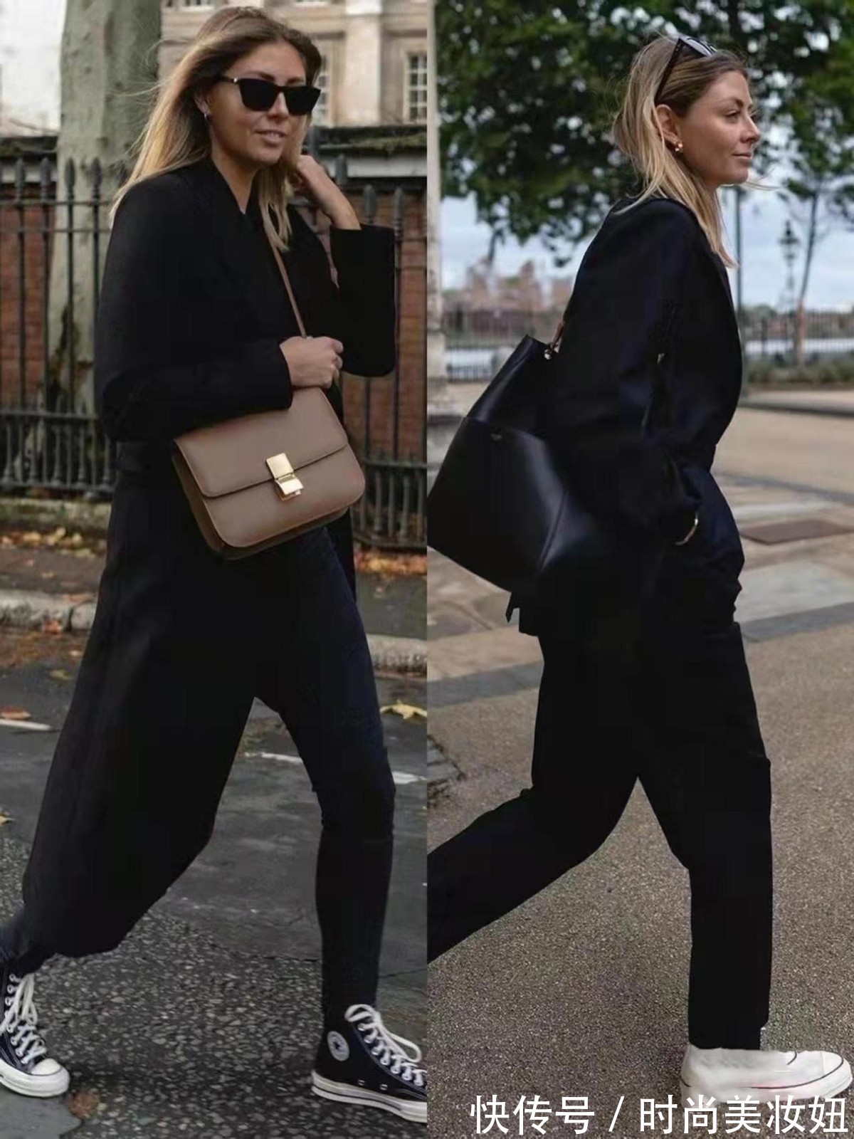 小白鞋|上了40岁的女人,尽量少穿高跟鞋,一双帆布鞋搭遍所有又减龄