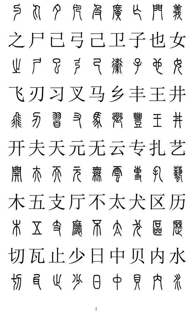 楷书|篆书楷书对照2500字，值得收藏