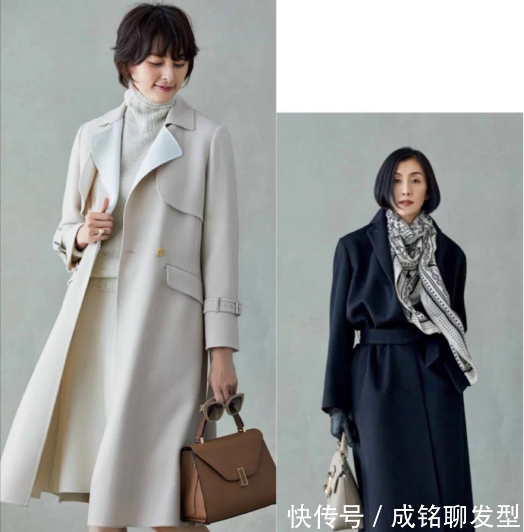 颜色|50岁女人最美的冬日大衣穿搭!简单的款式色彩低调,照样精致优雅