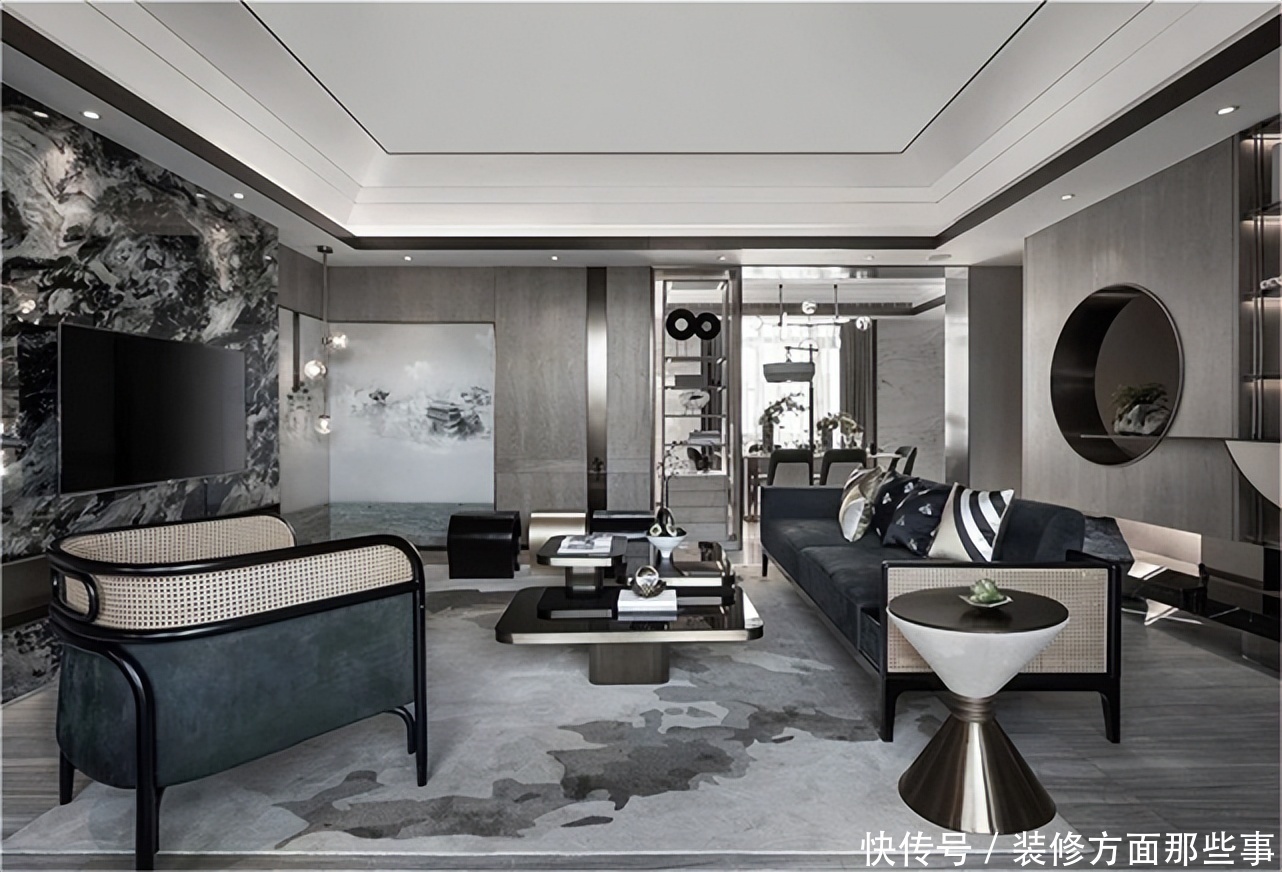 三居室|130平黑白灰现代风三居室，高雅的品味与独到的审美