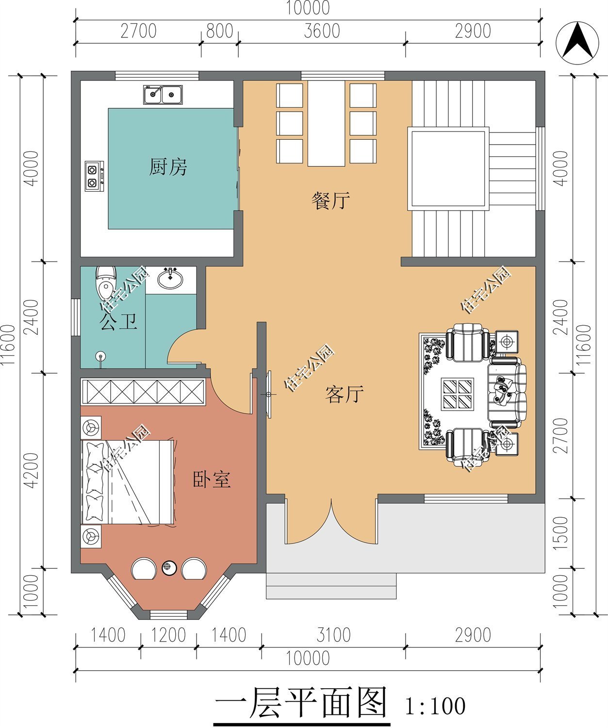 储藏室|10套二层农村别墅图纸,第3套第4套建的人最多,最后一套造价20万