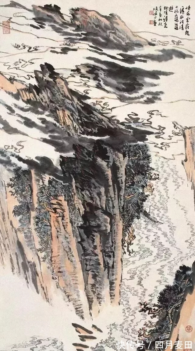 山水画|大师的用笔｜陆俨少山水画