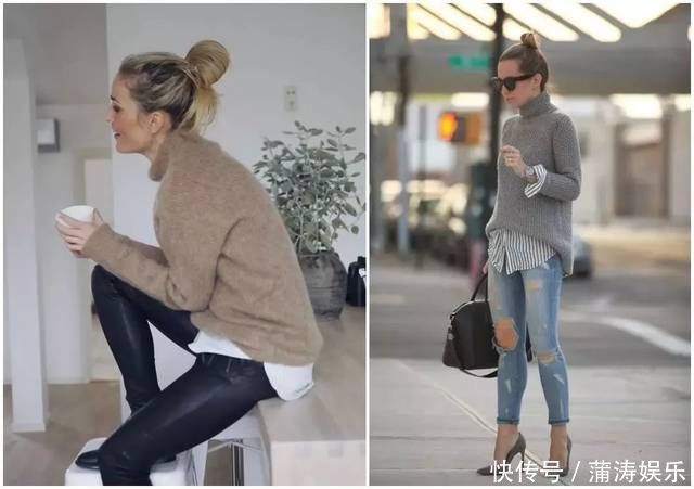 脖子短不能穿高领7种不同搭法教给你,内搭有它就够了