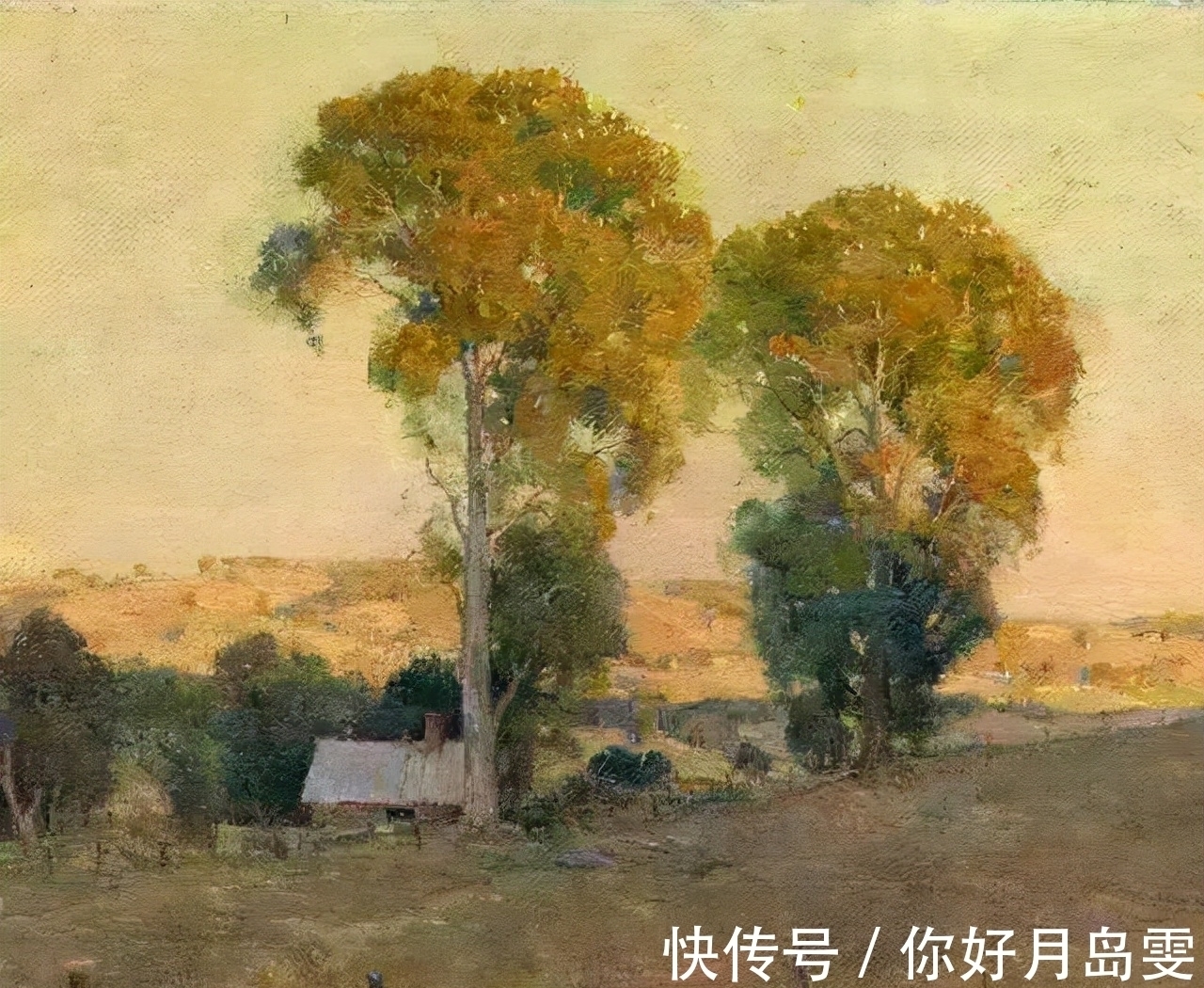 布面油画&著名油画家杨鸣山的风景写生作品，净化心灵！