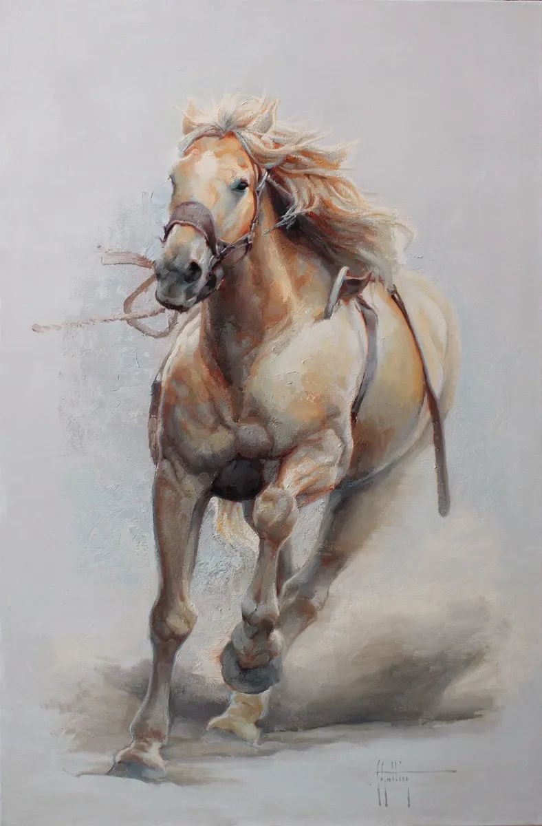画家|美国90后美女画家,画马堪称一绝!