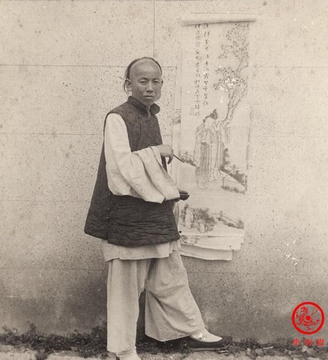 生活照|老照片清末人物生活照，女子展示发髻，幼儿园孩子学英语