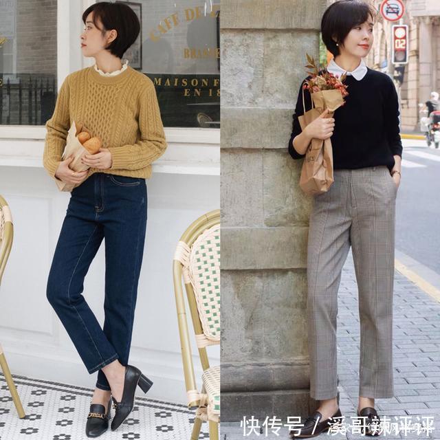 基础的“圆领毛衣”+配饰,穿出秋冬高级感