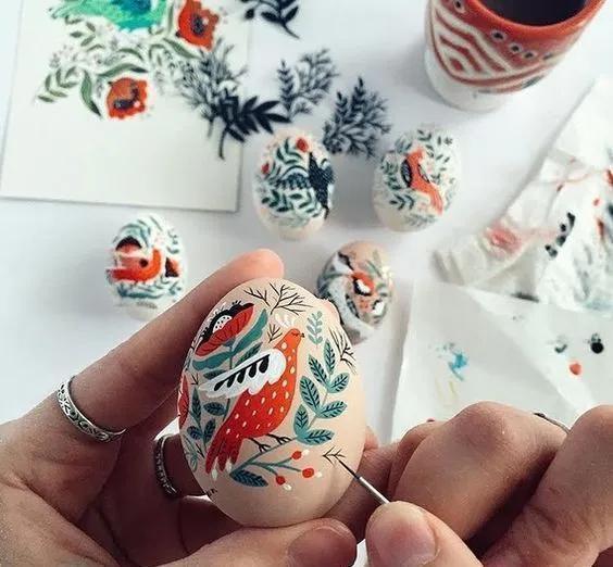 鸡蛋壳&蛋壳创意手工,大人小孩都可以学,只是简单画画,成品非常好看