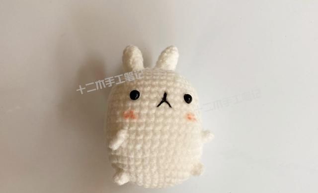 钩针图解|胖乎乎的短脚兔子,钩起来超级简单,做挂件太棒啦