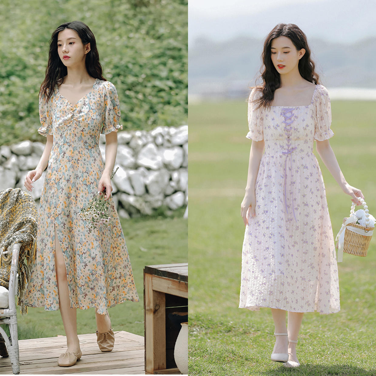 减龄|今夏“碎花连衣裙”火了,减龄时髦又洋气,让你美得有气质